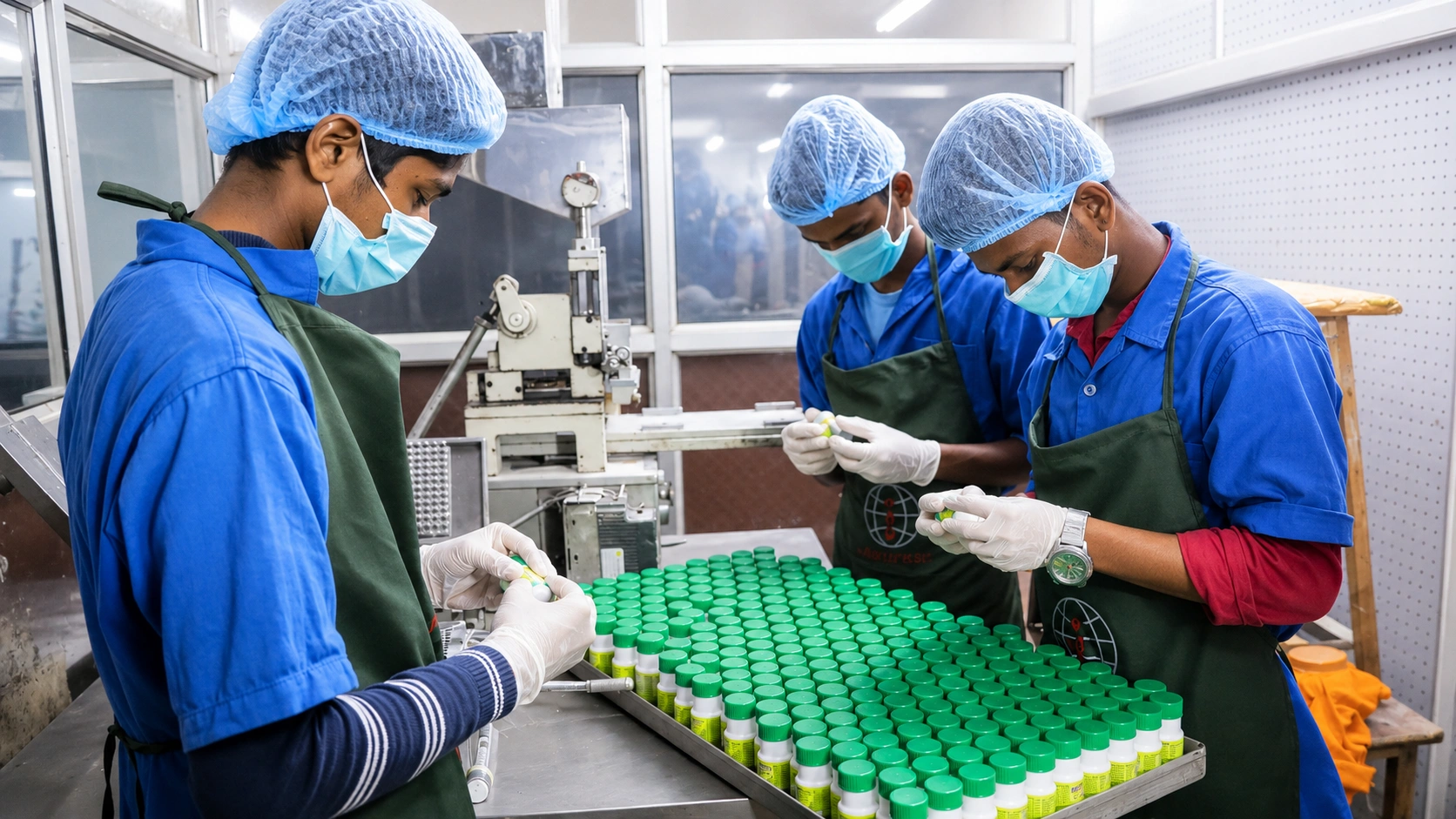 Capsule filing and labelling